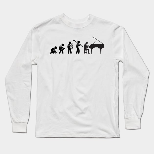 Evolution of piano Long Sleeve T-Shirt by Ashden